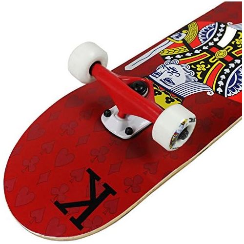  Krown KPC Complete Skateboard - Pro Style Quality - Maple 7-Ply Deck, Aluminum Trucks, Urethane Wheels, Precision Bearings - The Perfect Beginners First Board