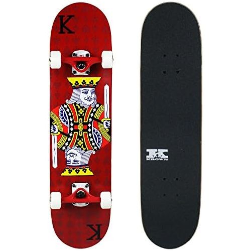  Krown KPC Complete Skateboard - Pro Style Quality - Maple 7-Ply Deck, Aluminum Trucks, Urethane Wheels, Precision Bearings - The Perfect Beginners First Board