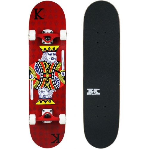  Krown KPC Complete Skateboard - Pro Style Quality - Maple 7-Ply Deck, Aluminum Trucks, Urethane Wheels, Precision Bearings - The Perfect Beginners First Board