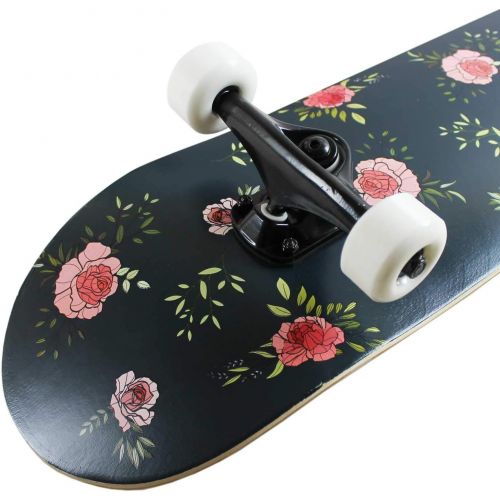  Krown KPC Complete Skateboard - Pro Style Quality - Maple 7-Ply Deck, Aluminum Trucks, Urethane Wheels, Precision Bearings - The Perfect Beginners First Board