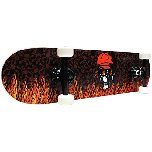  Krown KPC Complete Skateboard - Pro Style Quality - Maple 7-Ply Deck, Aluminum Trucks, Urethane Wheels, Precision Bearings - The Perfect Beginners First Board