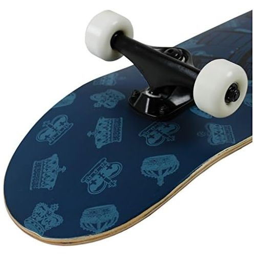  Krown KPC Complete Skateboard - Pro Style Quality - Maple 7-Ply Deck, Aluminum Trucks, Urethane Wheels, Precision Bearings - The Perfect Beginners First Board