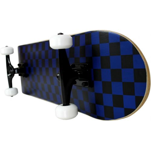  Krown Rookie Checker Skateboard - Pro Style Quality - Maple 7-Ply Deck, Aluminum Trucks, Urethane Wheels, Precision Bearings - The Perfect Beginners First Board