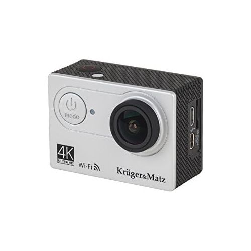  Krueger&Matz KM0197 4K Sport-Action-Kamera (5,1 cm (2 Zoll) LCD-Display, 12 Megapixel, Full HD, 1080p, 30 Bildern pro Sekunde Video, 30m Tiefe wasserdicht, 170-Grad-Weitwinkel) Silb