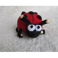 KrugerShop Ladybug toy Ladybird Beetle crochet toy baby stuffed toys soft baby toy crochet toys tactile toy stuffed ladybug toy sensory newborn toy