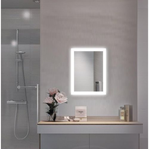  Krugg Small LED Bathroom Mirror 15 Inch x 20 Inch | Lighted Vanity Mirror Includes Dimmer & Defogger | | Wall Mount Vertical or Horizontal Installation |