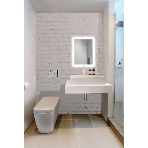  Krugg Small LED Bathroom Mirror 15 Inch x 20 Inch | Lighted Vanity Mirror Includes Dimmer & Defogger | | Wall Mount Vertical or Horizontal Installation |
