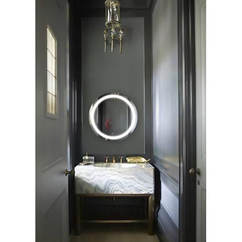  Krugg Round 24 Inch LED Bathroom Mirror | Lighted Vanity Mirror Includes Defogger & Dimmer