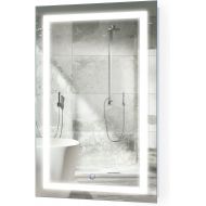 Krugg LED Bathroom Mirror 20 Inch X 32 Inch | Lighted Vanity Mirror Includes Dimmer and Defogger | Wall Mount Vertical or Horizontal Installation |