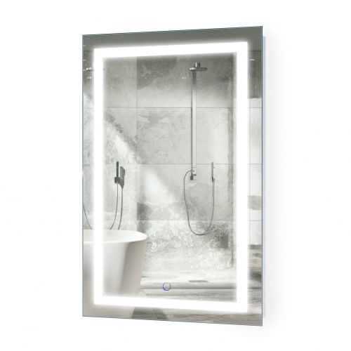  Krugg LED Bathroom Mirror 20 Inch X 32 Inch | Lighted Vanity Mirror Includes Dimmer and Defogger | Wall Mount Vertical or Horizontal Installation |