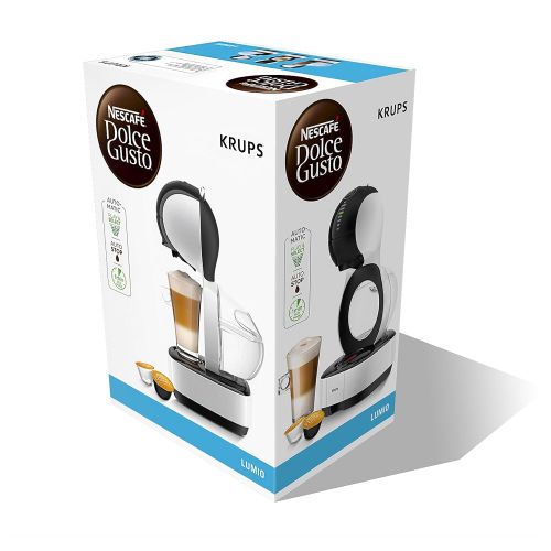  Krups Nescafe Dolce Gusto Kaffeekapselmaschine Lumio (1500 W, automatisch, spanische Version) weiss