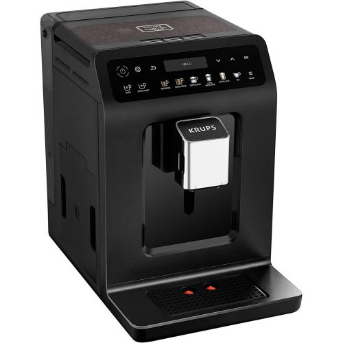  Krups EA8948 Evidence Plus Kaffeevollautomat (automatische Reinigung, 2-Tassen-Funktion, OLED-Display, 15 bar, Espresso-Kaffee-Maschine, Kaffeeautomat) chrome