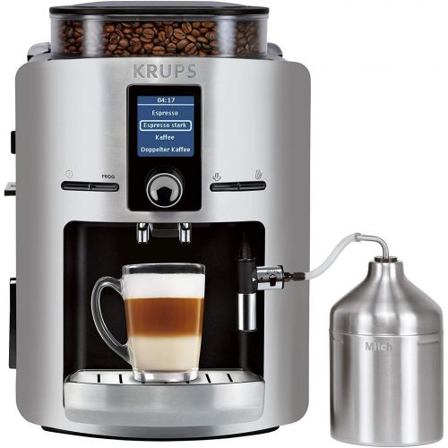  Krups EA826E(Artikelnr. : EA826E10) Kaffeevollautomat (1450 Watt, 1,8 Liter, 15 bar, LC Display, Cappuccinatore) aluminium