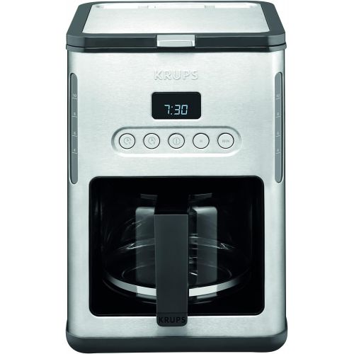  Krups KM442D Premium Filter-Kaffeemaschine, 10-15 Tassen, 1,000 W, programmierbar, edelstahl/schwarz