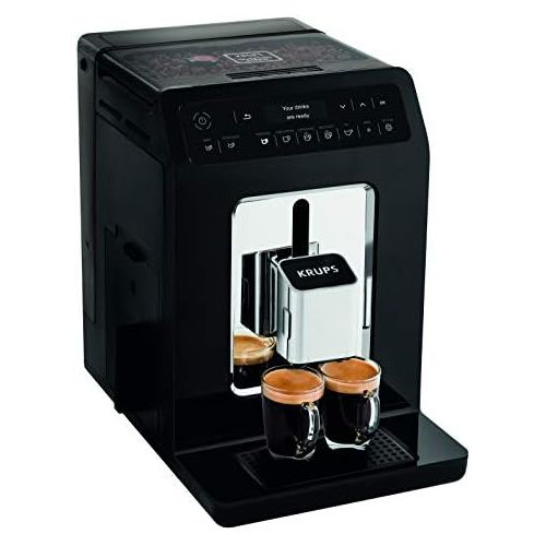  Krups EA8918 Evidence Kaffevollautomat, OLED-Display Barista Quattro Force Technologie, 12 Kaffee-Variationen, 3 Tee-Variationen, One-Touch-Cappuccino Funktion, 2-Tassen Funktion,