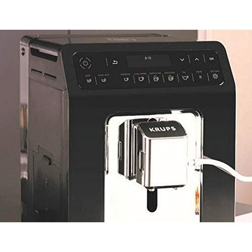  Krups EA8918 Evidence Kaffevollautomat, OLED-Display Barista Quattro Force Technologie, 12 Kaffee-Variationen, 3 Tee-Variationen, One-Touch-Cappuccino Funktion, 2-Tassen Funktion,