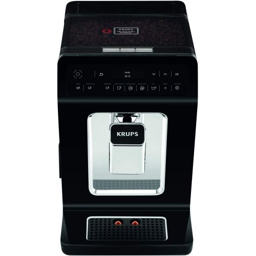  Krups EA8918 Evidence Kaffevollautomat, OLED-Display Barista Quattro Force Technologie, 12 Kaffee-Variationen, 3 Tee-Variationen, One-Touch-Cappuccino Funktion, 2-Tassen Funktion,