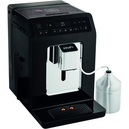  Krups EA8918 Evidence Kaffevollautomat, OLED-Display Barista Quattro Force Technologie, 12 Kaffee-Variationen, 3 Tee-Variationen, One-Touch-Cappuccino Funktion, 2-Tassen Funktion,