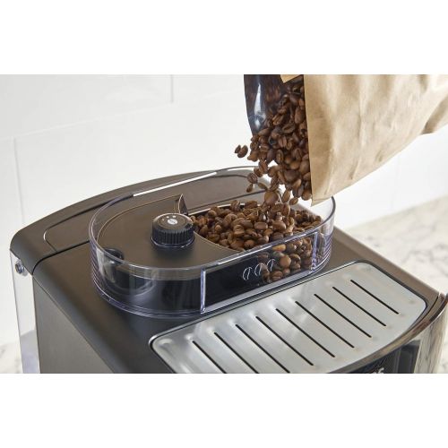  Krups EA8918 Evidence Kaffevollautomat, OLED-Display Barista Quattro Force Technologie, 12 Kaffee-Variationen, 3 Tee-Variationen, One-Touch-Cappuccino Funktion, 2-Tassen Funktion,