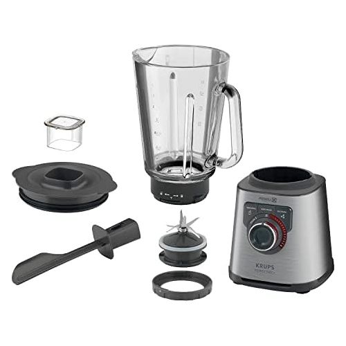  Besuchen Sie den Krups-Store Krups KB403D Perfectmix+ Hochleistungsstandmixer; 1.200W; 28.000 UpM; 2L Glasbehalter; 3 Programme; Powelix- Technologie, Edelstahl