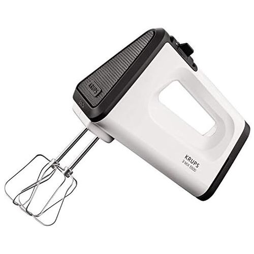  Krups GN5021 Handmixer mit Turbostufe (500 Watt, 3 Mix 5500, Turbo-Quirle und Spriral-Kneter aus edelstahl) weiss/schwarz & FDK 451 Sandwich-Toaster (850 Watt, Toastplatten 25 x 12