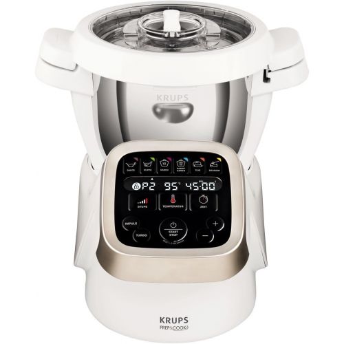  Krups Prep&Cook HP5031 Multifunktions-Kuechenmaschine (1,550 Watt, bis zu 12.000 U/min, mit Kochfunktion) weiss/edelstahl