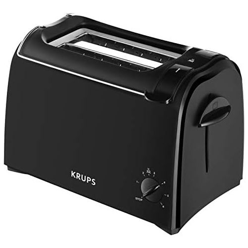  Krups Toaster Pro Aroma KH1518 | Kruemelschublade | 6 Braunungsstufen | Hebe-Funktion | 2 Schlitze fuer 2 Scheiben | 700 W