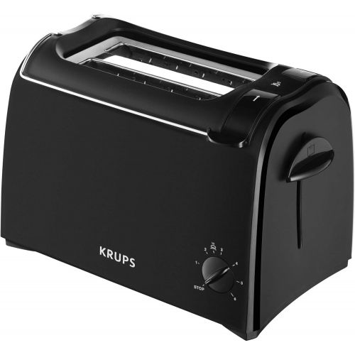  Krups Toaster Pro Aroma KH1518 | Kruemelschublade | 6 Braunungsstufen | Hebe-Funktion | 2 Schlitze fuer 2 Scheiben | 700 W