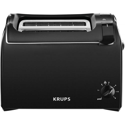  Krups Toaster Pro Aroma KH1518 | Kruemelschublade | 6 Braunungsstufen | Hebe-Funktion | 2 Schlitze fuer 2 Scheiben | 700 W