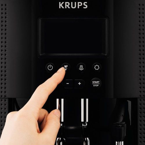  Krups YY8135FD Espressomaschine, vollautomatisch, kompakt, mit Display, Schwarz