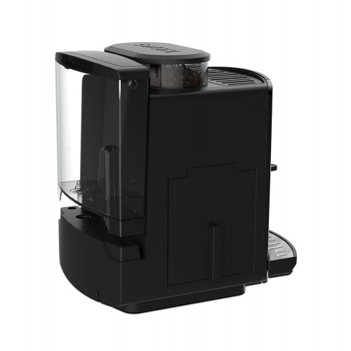  Krups EA819E Arabica Latte Quattro Force Kaffeevollautomat (1450 Watt, Wassertankkapazitat: 1,7 Liter, Pumpendruck: 15 bar, LCD-Display) Platin-schwarz