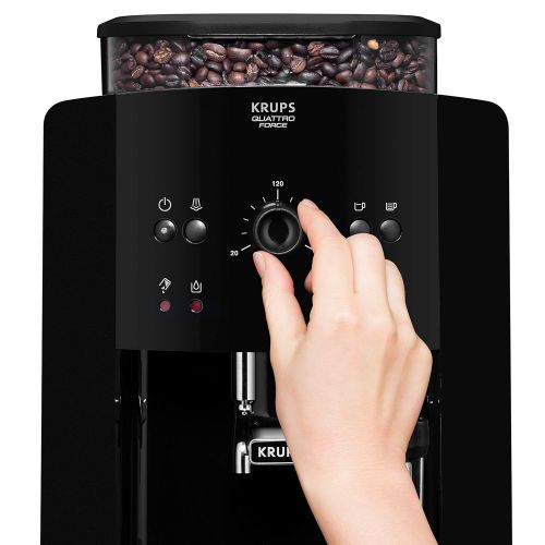  Krups EA8110 Arabica Quattro Force Kaffeevollautomat (1450 Watt, Wassertankkapazitat: 1,8 Liter, Pumpendruck: 15 bar) schwarz