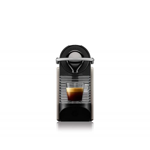  Krups YY1201FD Nespresso Pixie Espressoautomat, Titanium (Franzoesische Version)