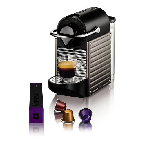  Krups YY1201FD Nespresso Pixie Espressoautomat, Titanium (Franzoesische Version)