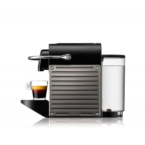  Krups YY1201FD Nespresso Pixie Espressoautomat, Titanium (Franzoesische Version)