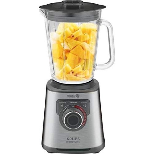  Krups KB403D11 Perfect Mix+ Standmixer (1200 Watt, Nutzvolumen: 1,5l, Spatel, Powelix Klingen) edelstahl/dunkelgrau