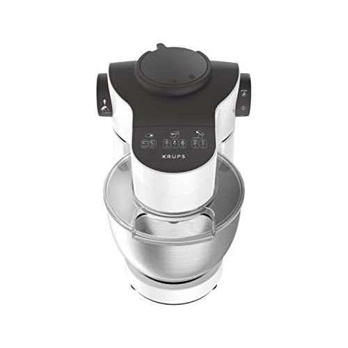  Krups KA3198 Master Perfect Plus Kuechenmaschine (1000 Watt, 7 Geschwindigkeiten + Pulse, 4 l Schuessel, Back-Set, Schnitzelwerk, Mixaufsatz, Fleischwolf, Zerkleinerer) schwarz