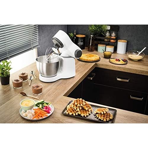  Krups KA3198 Master Perfect Plus Kuechenmaschine (1000 Watt, 7 Geschwindigkeiten + Pulse, 4 l Schuessel, Back-Set, Schnitzelwerk, Mixaufsatz, Fleischwolf, Zerkleinerer) schwarz