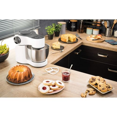  Krups KA3198 Master Perfect Plus Kuechenmaschine (1000 Watt, 7 Geschwindigkeiten + Pulse, 4 l Schuessel, Back-Set, Schnitzelwerk, Mixaufsatz, Fleischwolf, Zerkleinerer) schwarz