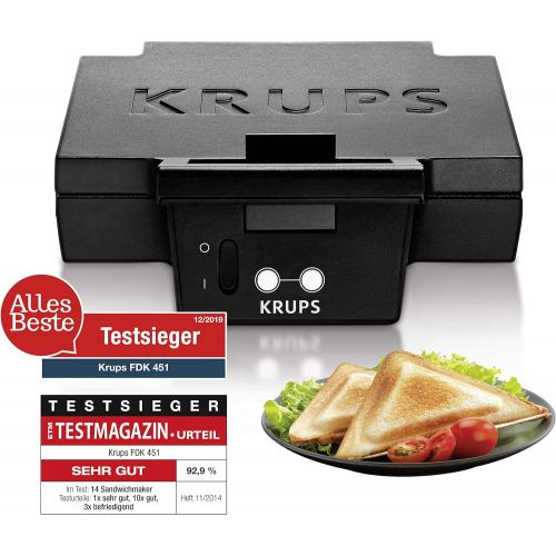  Krups GN5021 Handmixer mit Turbostufe (500 Watt, 3 Mix 5500, Turbo-Quirle und Spriral-Kneter aus edelstahl) weiss/schwarz & FDK 451 Sandwich-Toaster (850 Watt, Toastplatten 25 x 12