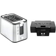Krups KH442D10 Control Line Premium Toaster mit 6 Braunungsstufen (720 Watt) edelstahl/schwarz & GN5021 Handmixer mit Turbostufe (500 Watt, 3 Mix 5500, Turbo-Quirle) weiss/schwarz