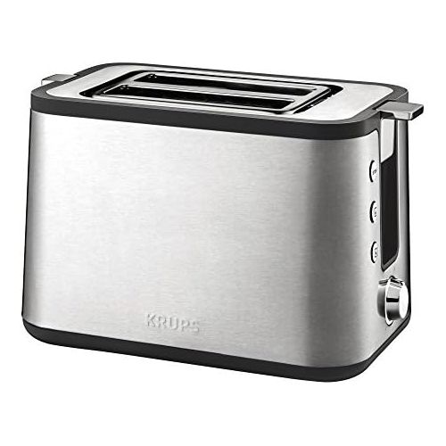  Krups KH442D10 Control Line Premium Toaster mit 6 Braunungsstufen (720 Watt) edelstahl/schwarz & GN5021 Handmixer mit Turbostufe (500 Watt, 3 Mix 5500, Turbo-Quirle) weiss/schwarz