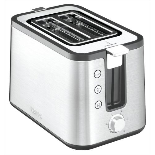  Krups KH442D10 Control Line Premium Toaster mit 6 Braunungsstufen (720 Watt) edelstahl/schwarz & GN5021 Handmixer mit Turbostufe (500 Watt, 3 Mix 5500, Turbo-Quirle) weiss/schwarz