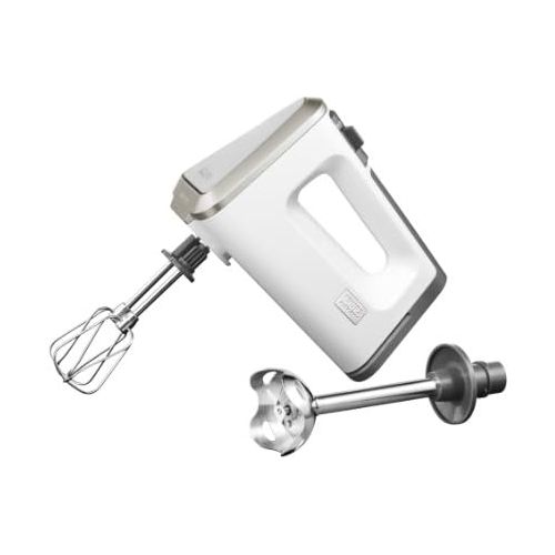  Krups GN 9031 Handmixer 3 Mix 9000 Deluxe Schnellmixstab (500 Watt, mit Turbostufe) Ruehrbecher, Schnellmixstab, weiss/grau & XF906 Ballon Schneebesen Zubehoer