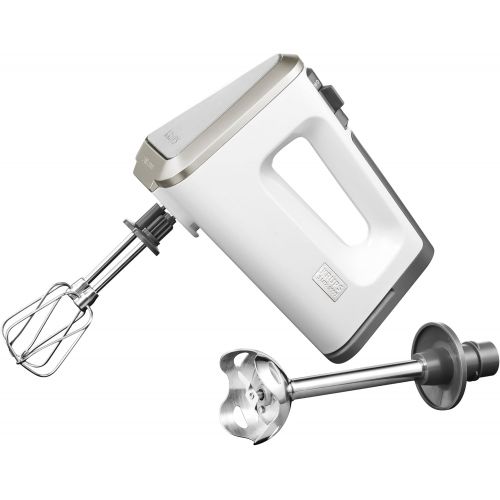  Krups GN 9031 Handmixer 3 Mix 9000 Deluxe Schnellmixstab (500 Watt, mit Turbostufe) Ruehrbecher, Schnellmixstab, weiss/grau & XF906 Ballon Schneebesen Zubehoer