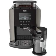 Krups EA819E Arabica Latte Quattro Force Kaffeevollautomat (1450 Watt, Wassertankkapazitat: 1,7 Liter, Pumpendruck: 15 bar, LCD-Display) Platin-schwarz