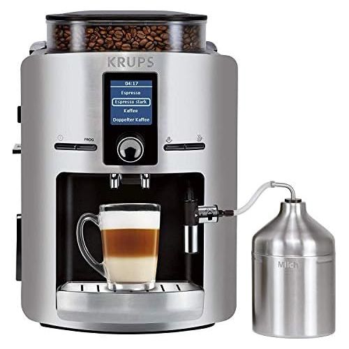  Krups EA826E(Artikelnr. : EA826E10) Kaffeevollautomat (1450 Watt, 1,8 Liter, 15 bar, LC Display, Cappuccinatore) aluminium