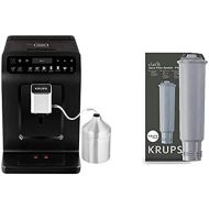 Krups EA8948 Evidence Plus Kaffeevollautomat (automatische Reinigung, 2-Tassen-Funktion, OLED-Display, 15 bar, Espresso-Kaffee-Maschine, Kaffeeautomat) chrome