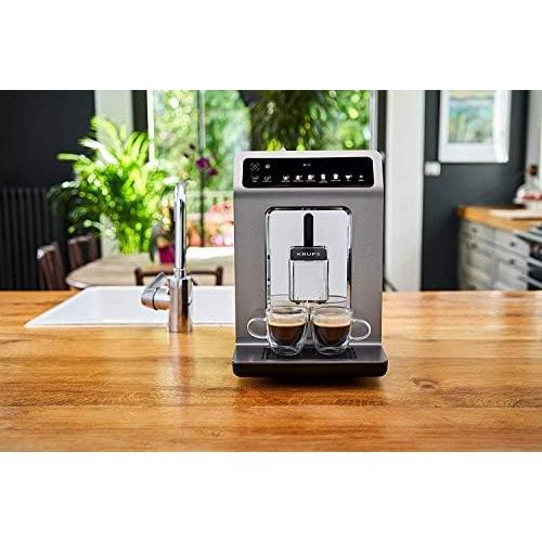 Krups Kaffeevollautomat One-Touch EA8808 + 2 x Emsa Thermobecher Travel Mug 360 ml (kaffeemaschine mit mahlwerk, Testsieger Stiftung Warentest, Kaffeebecher to go mit Quick Press V