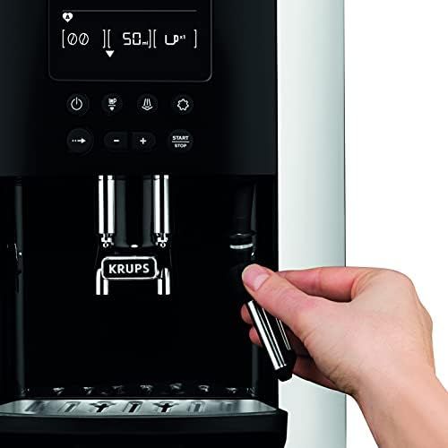  Krups EA8178 Arabica Display Quattro Force Kaffeevollautomat (1450 Watt, Wassertankkapazitat: 1,8l, Pumpendruck: 15 Bar, LCD-Display) schwarz/carbon-optik